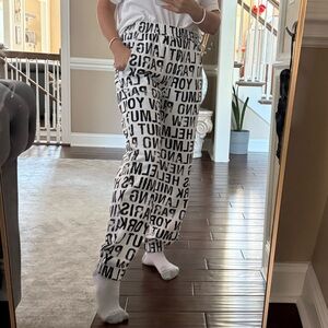 Helmut Lang White All-Over Jogger Lounge Pants